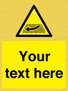 Custom Warning strong river flows